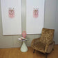Murano Poliedri Pink Glass Wall Sconces