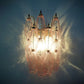 Murano Poliedri Pink Glass Wall Sconces