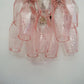 Murano Poliedri Pink Glass Wall Sconces