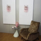 Murano Poliedri Pink Glass Wall Sconces