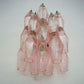 Murano Poliedri Pink Glass Wall Sconces