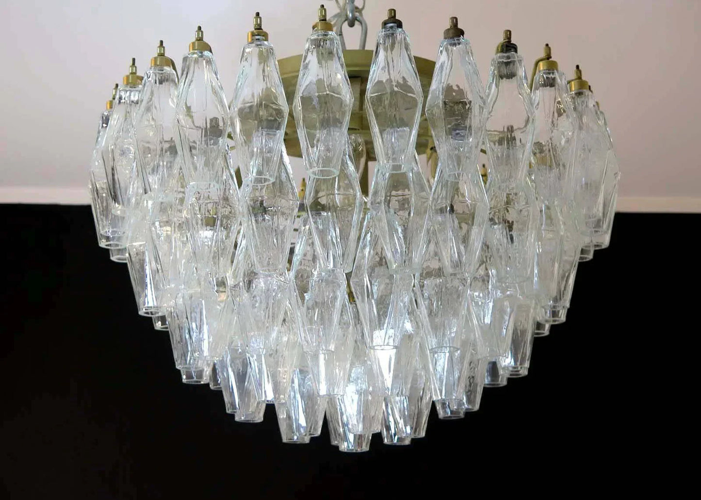 Murano Poliedri Transparent Ceiling Light 23.6"