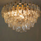 Murano Poliedri Transparent Ceiling Light 23.6"