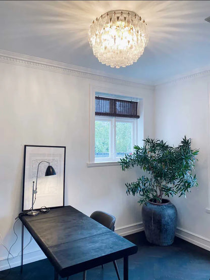 Murano Poliedri Transparent Ceiling Light 23.6"