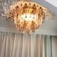Murano Poliedri Transparent Smoked Ceiling Light 23.6"