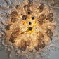 Murano Poliedri Transparent Smoked Ceiling Light 23.6"
