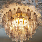 Murano Poliedri Transparent Smoked Ceiling Light 23.6"