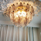 Murano Poliedri Transparent Smoked Ceiling Light 23.6"
