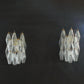 Murano Poliedri Transparent Glass Wall Sconces 9.8"