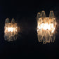 Murano Poliedri Transparent Glass Wall Sconces 9.8"