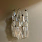 Murano Poliedri Transparent Glass Wall Sconces 9.8"