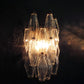 Murano Poliedri Transparent Glass Wall Sconces 9.8"