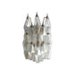 Murano Poliedri Transparent Glass Wall Sconces 9.8"