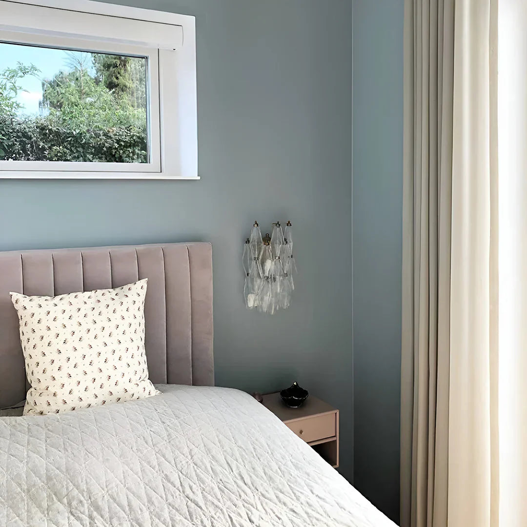 Murano Poliedri Transparent Glass Wall Sconces 9.8"