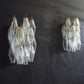 Murano Poliedri Transparent Glass Wall Sconces 9.8"