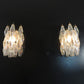 Murano Poliedri Transparent Glass Wall Sconces 9.8"