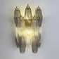 Murano Smoked Transparent Glass Wall Sconces 9.8"