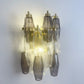 Murano Smoked Transparent Glass Wall Sconces 9.8"