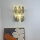 Murano Smoked Transparent Glass Wall Sconces 9.8"