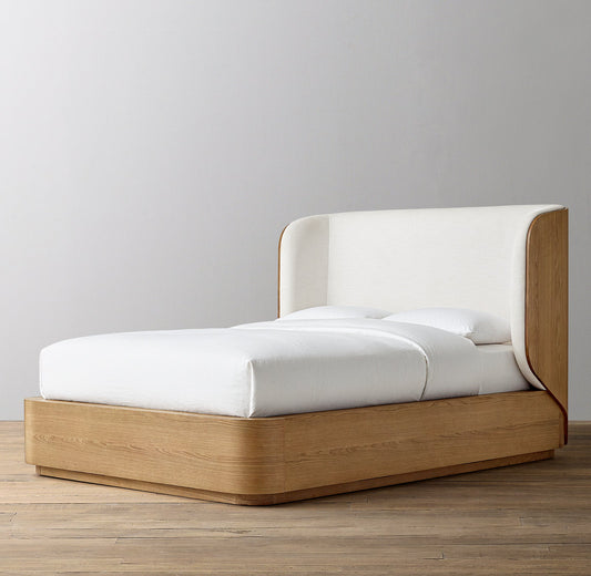 Madero Fabric Wood-Wrapped Shelter Bed