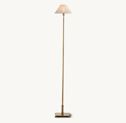 PETITE CANDLESTICK LINEN SHADE FLOOR LAMP