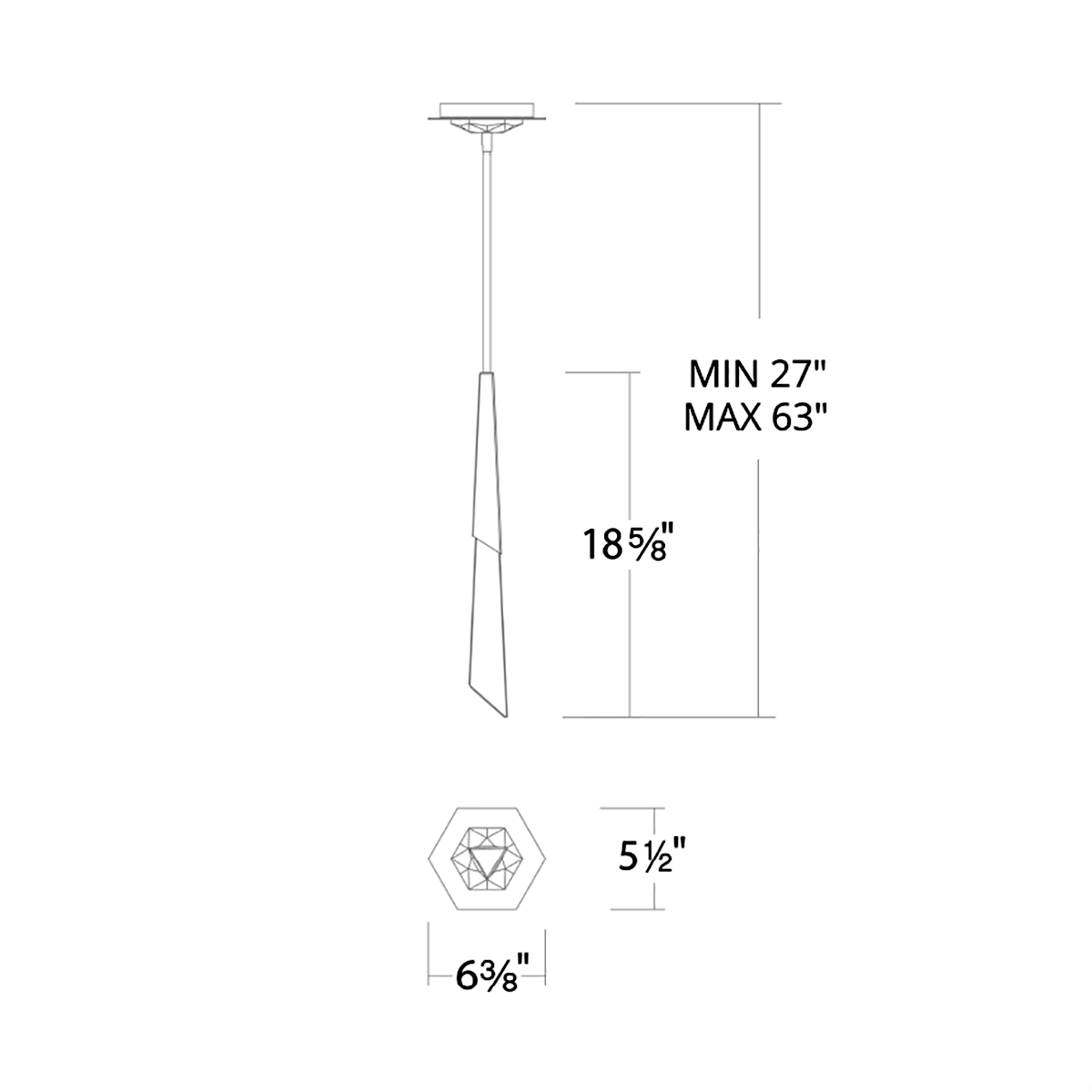 Quartz LED Pendant USE Optic Haze Quartz