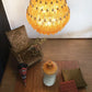 Spherical Murano Poliedri Amber Glass Chandelier 23.6"