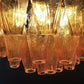Spherical Murano Poliedri Amber Glass Chandelier 23.6"