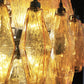 Spherical Murano Poliedri Amber Glass Chandelier 23.6"