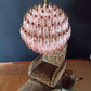Spherical Murano Poliedri Pink Glass Chandelier 23.6"