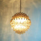 Spherical Murano Poliedri Smoked Glass Chandelier 23.6"