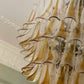 Stunning Murano Amber Glass Petals Chandelier 31.5"