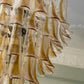 Stunning Murano Amber Glass Petals Chandelier 31.5"