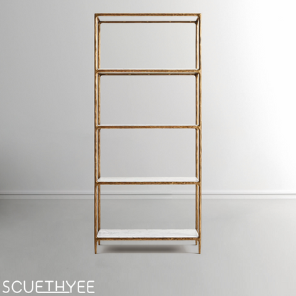 Thaddeus White Marble Shelving