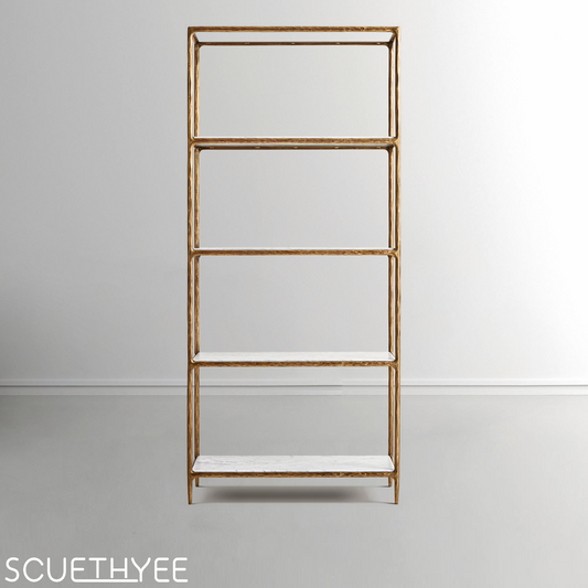 Thaddeus White Marble Shelving