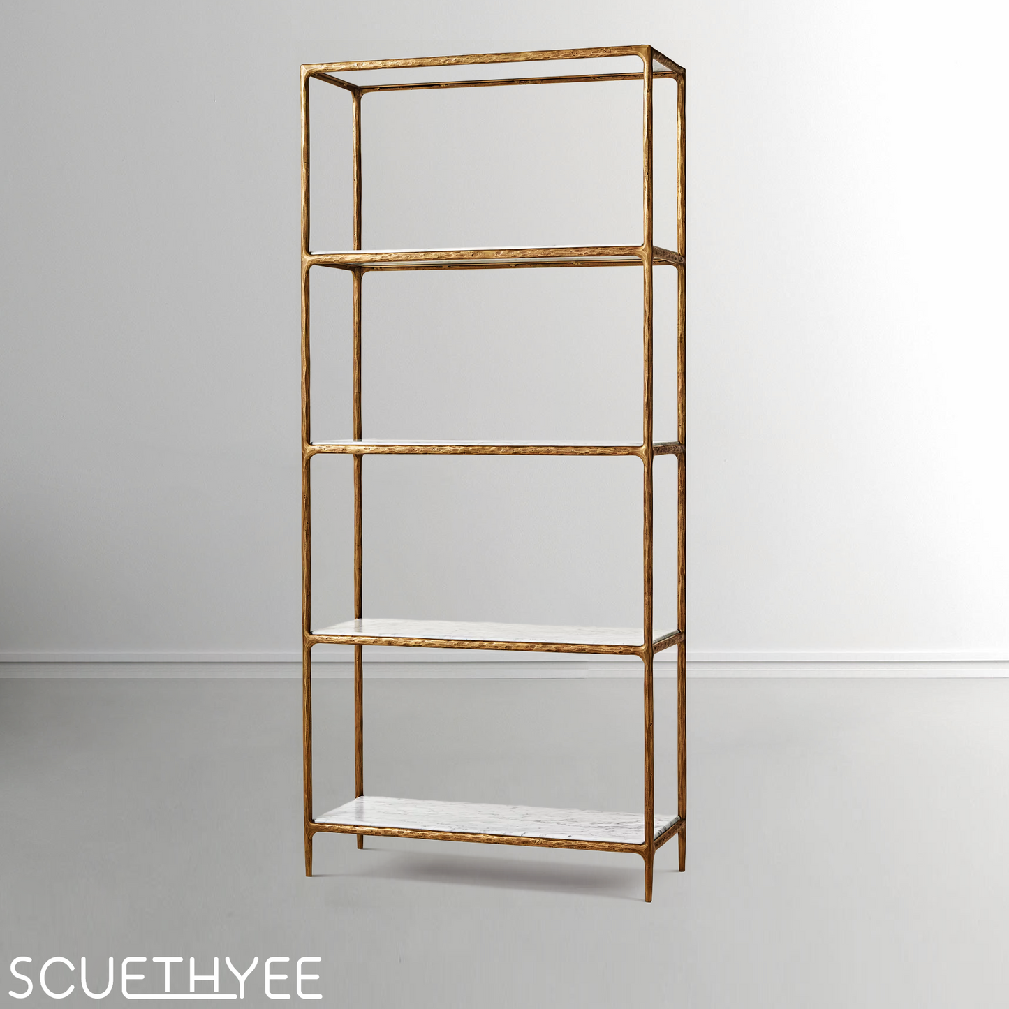 Thaddeus White Marble Shelving