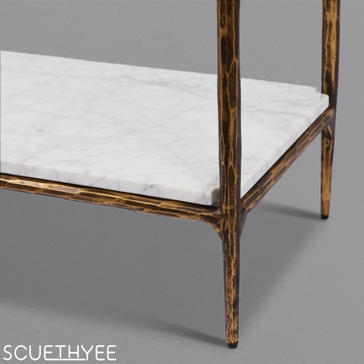 Thaddeus White Marble Shelving