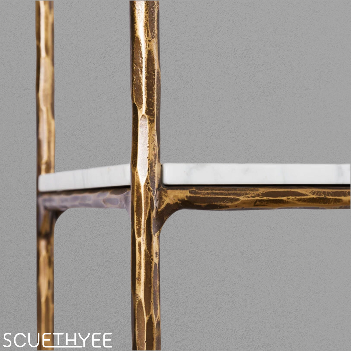 Thaddeus White Marble Shelving