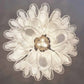 Vintage Transparent Murano Glass Petals Chandelier 26.6"