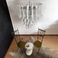 Vintage Transparent Murano Glass Petals Chandelier 26.6"