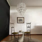 Vintage Transparent Murano Glass Petals Chandelier 26.6"