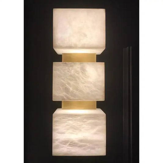 Alabaster Cubes Wall Sconce