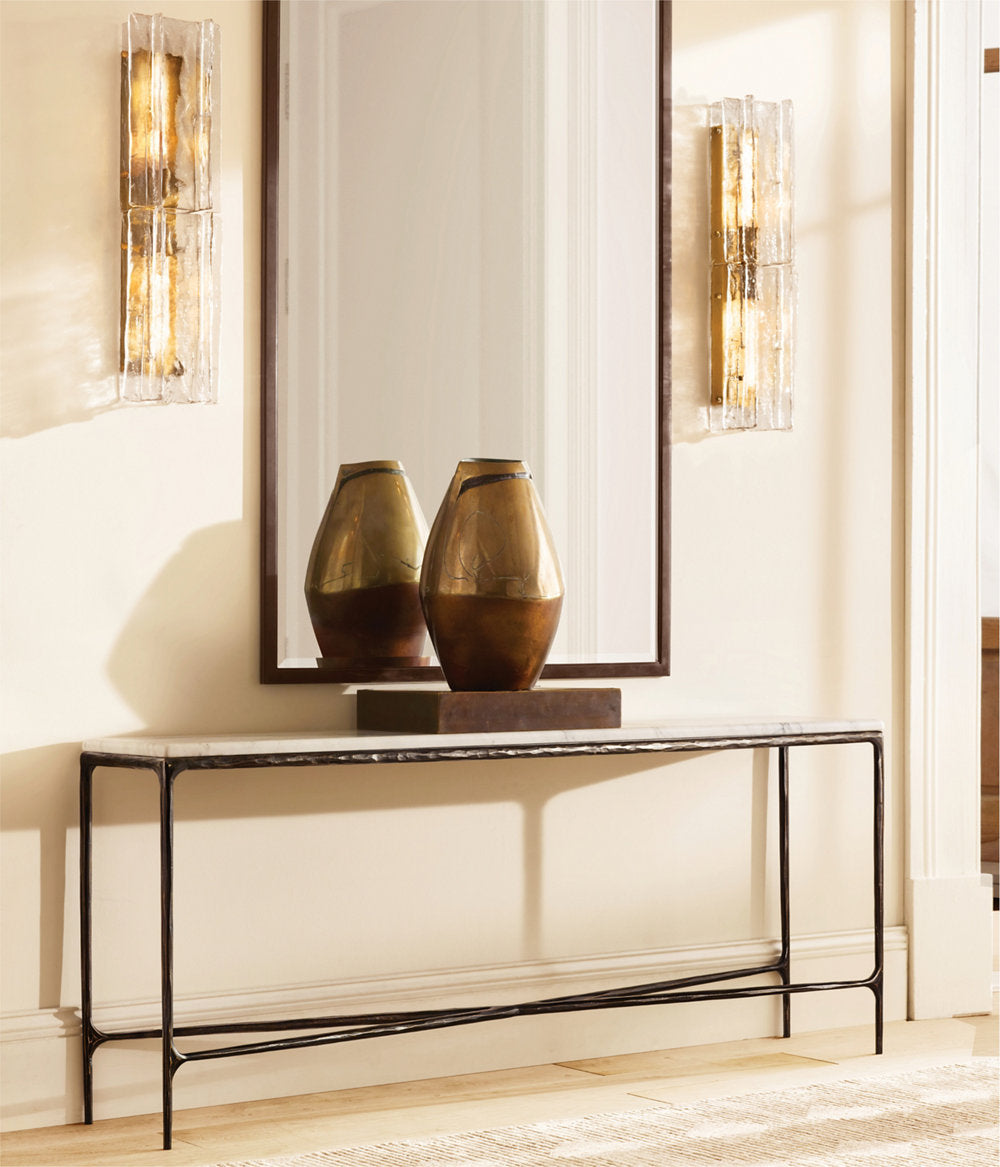 LATTICE CLEAR GLASS SCONCE