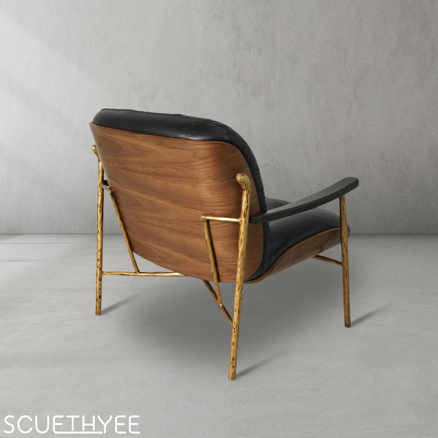 Thaddeus Black Leather Accent Chairs