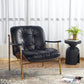 Thaddeus Black Leather Accent Chairs
