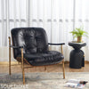 Thaddeus Black Leather Accent Chairs