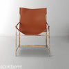 Thaddeus Brown Leather Lounge Chair