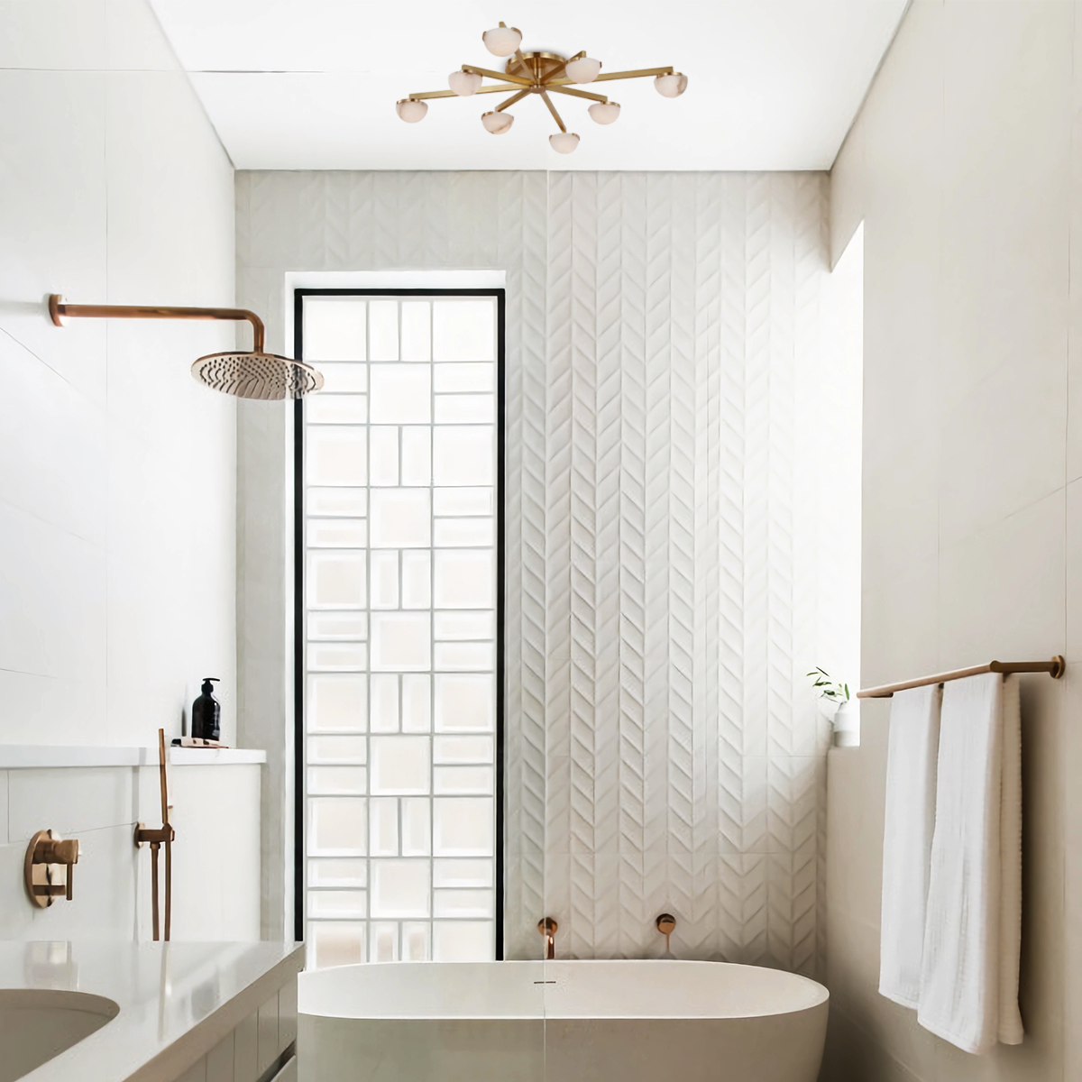 Pedra Alabaster Arm FlushMount