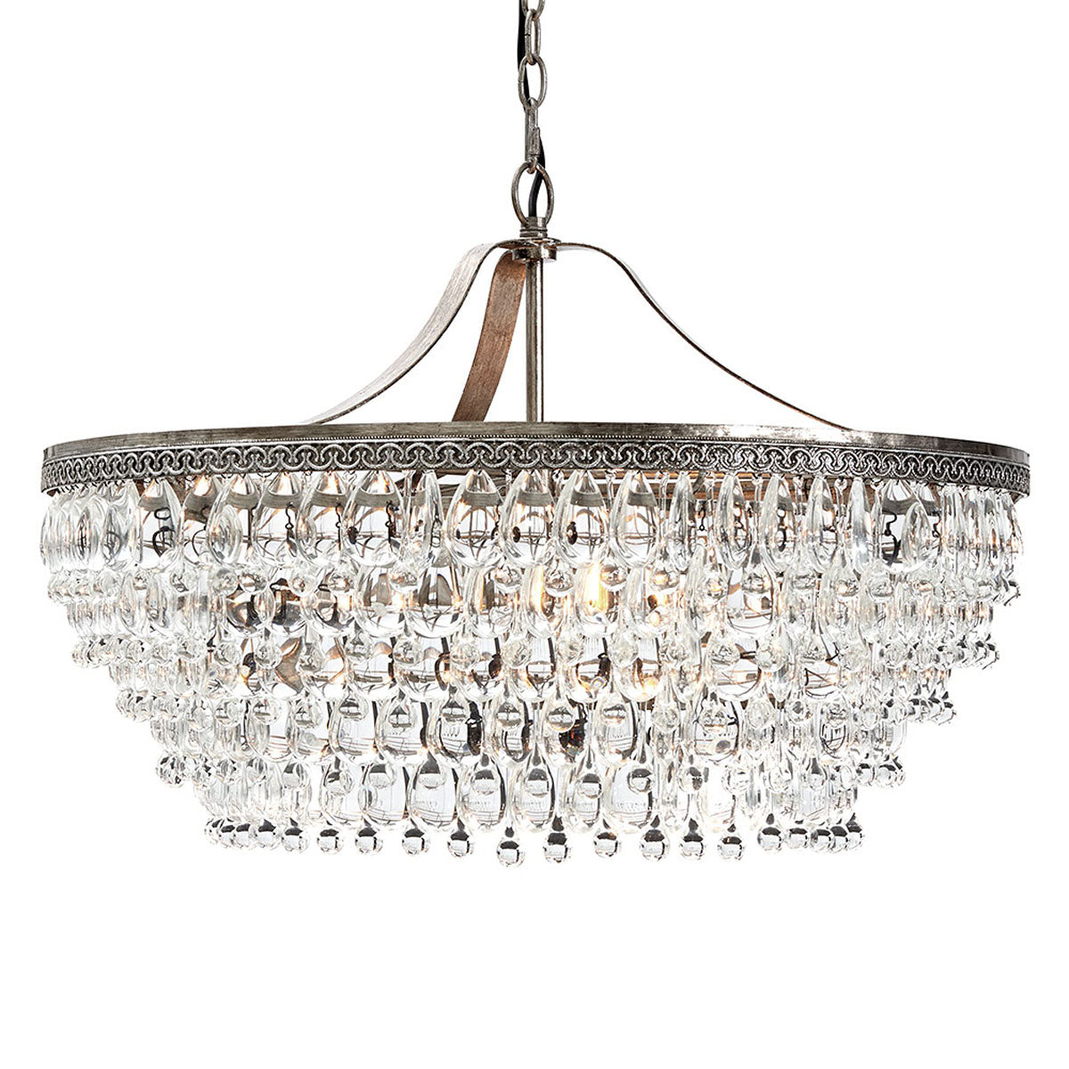 Handmade Art Crystal Glass Clarissa Round Chandelier