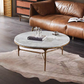 Thaddeus Marble Round Coffee Table 3 Table Legs 35"